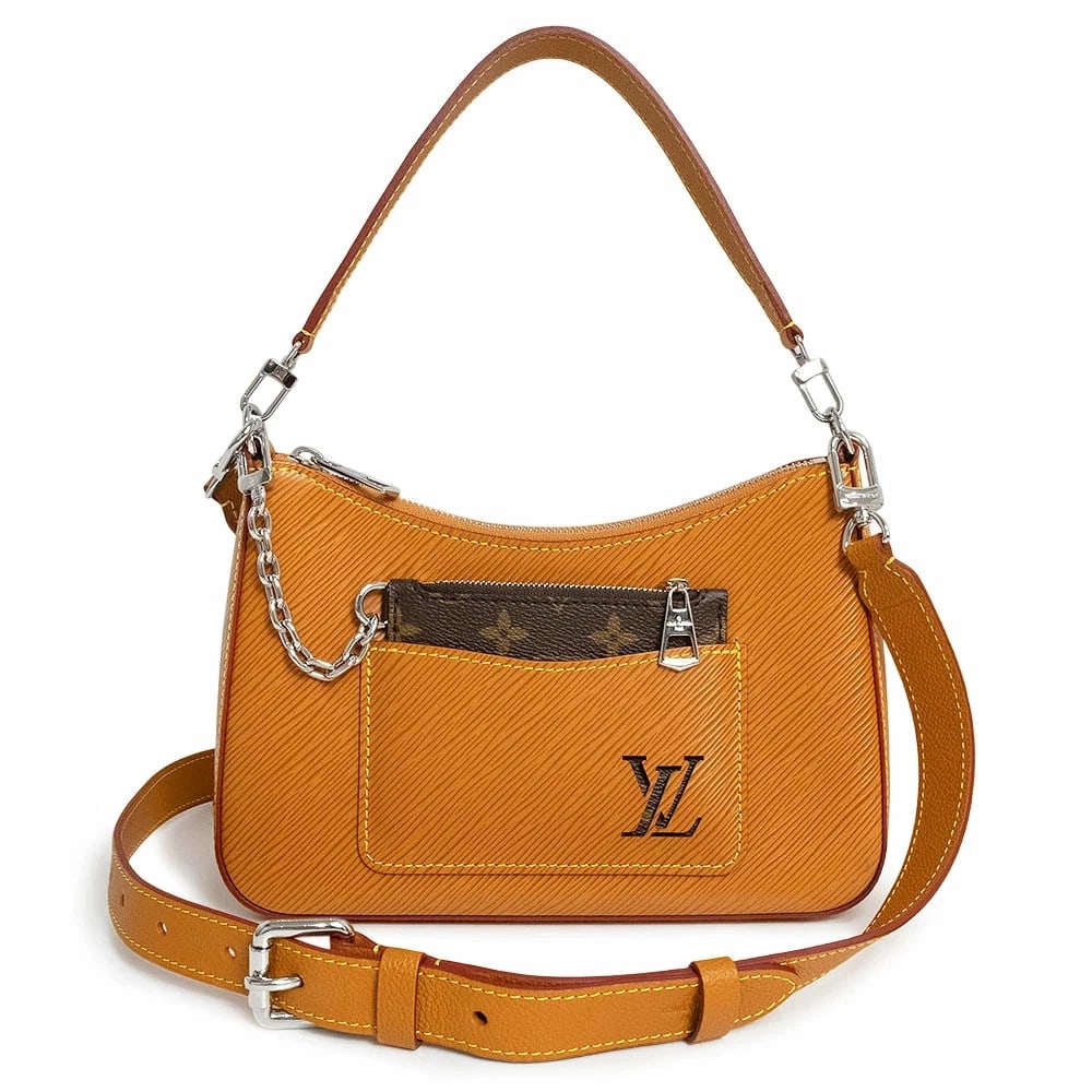 LOUIS VUITTON MARELLE EPI LEATHER GOLD MIEL: LOUIS VUITTON Marelle Epi Leather Gold Miel Brand: LOUIS VUITTON Type/Style: Handbag Material: Epi Leather Color: Goldmiel (Brown) Size: W:22cm x H:17cm x D:8cm Handle: 37cm Accessories: None
