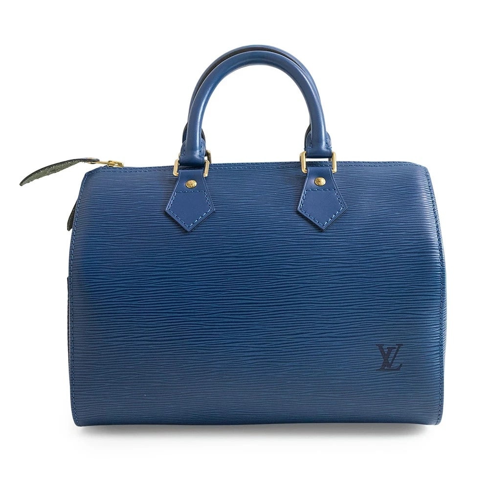 LOUIS VUITTON SPEEDY 25 HANDBAG EPI LEATHER TOLEDO BLUE (1 of 8)