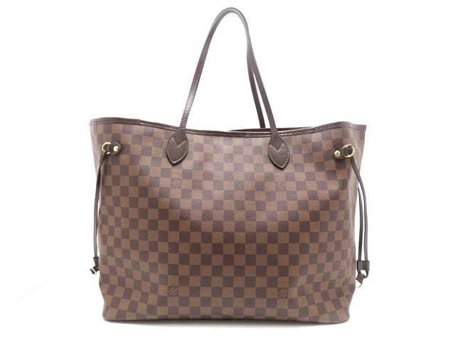 LOUIS VUITTON NEVERFULL GM DAMIER EBENE TOTE BAG: LOUIS VUITTON Neverfull GM Damier Ebene Tote Bag Brand: Louis Vuitton Type/Style: Handbag Material: Damier Color: Brown Size: W: 40cm H: 33cm D: 19.5cm Accessories: None Accessories Notice: