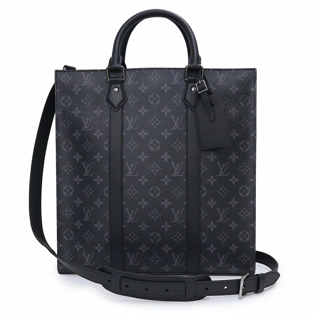 LOUIS VUITTON SAC PLAT MONOGRAM ECLIPSE BLACK (1 of 10)