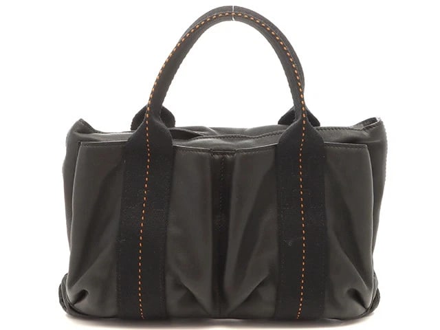 HERMES BAG CARAVAN HORIZONTAL PM BLACK VEAU DOBLIS (1 of 9)