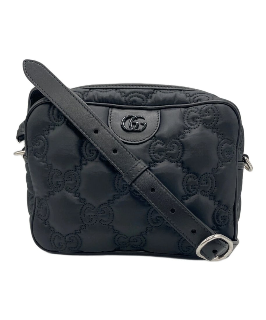 GUCCI NYLON SHOULDER BAG: GUCCI Nylon Shoulder Bag Brand: GUCCI Type/Style: Handbag Material: none Color: Black Size: H:15.5cm / W:21cm / D:7cm Accessories: None Accessories Notice: When purchasing pre-owned goods,