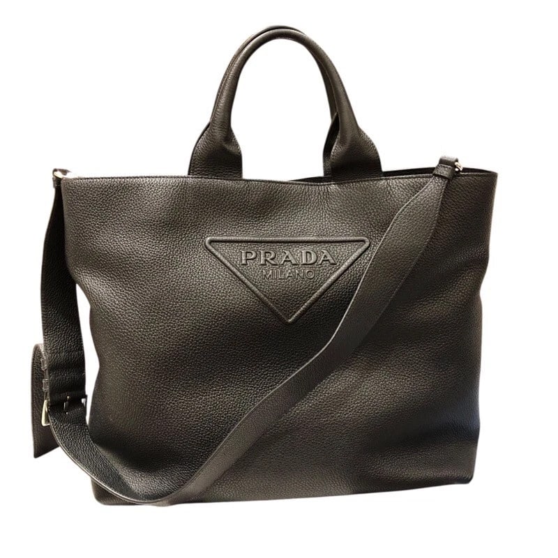 PRADA EMBOSSED LOGO TOTE BAG SHOULDER BAG (1 of 8)