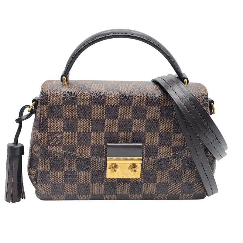 LOUIS VUITTON CROISETTE SHOULDER BAG: LOUIS VUITTON Croisette Shoulder Bag Brand: LOUIS VUITTON Type: Shoulder Bag Material: Damier Color: Braun xGDHardware Size: W9.1 x H6.3x D3.1inch Shoulder:48.0inch Accessories: None Acces
