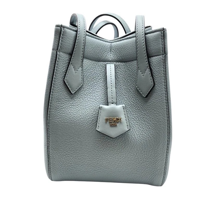 FENDI ORIGAMI MINI SHOULDER BAG: FENDI Origami Mini Shoulder Bag Brand: FENDI Type: Shoulder Bag Material: Calfskin Color: Light blue Size: W5.9 x H7.3x D5.9inch Accessories: None Accessories Notice: When purchasing