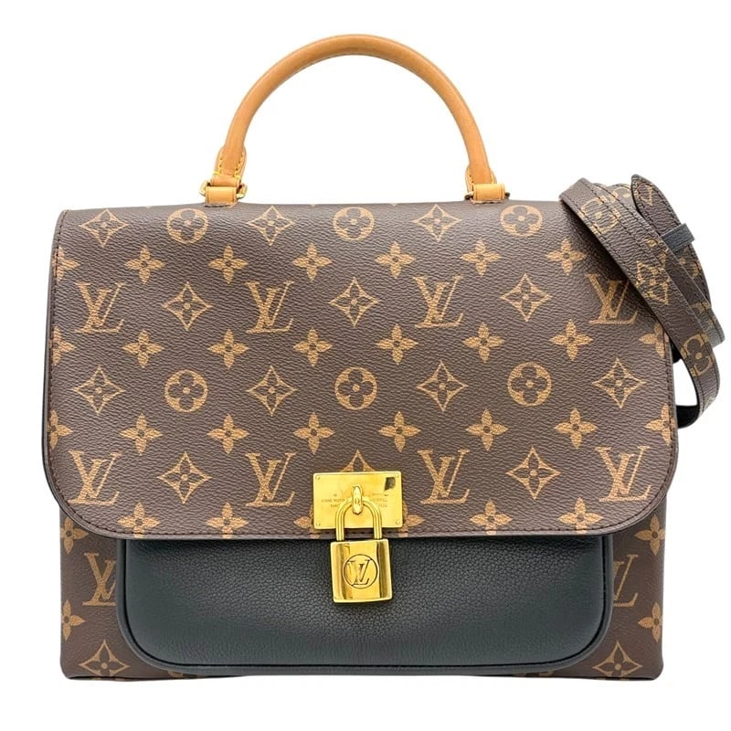 LOUIS VUITTON MARIGNAN HANDBAG: LOUIS VUITTON Marignan Handbag Brand: LOUIS VUITTON Type: Handbag Material: Monogram canvas Color: Brown Size: W11.0 x H8.9x D3.7inch Shoulder:41.7inch Accessories: None Accessories Notice