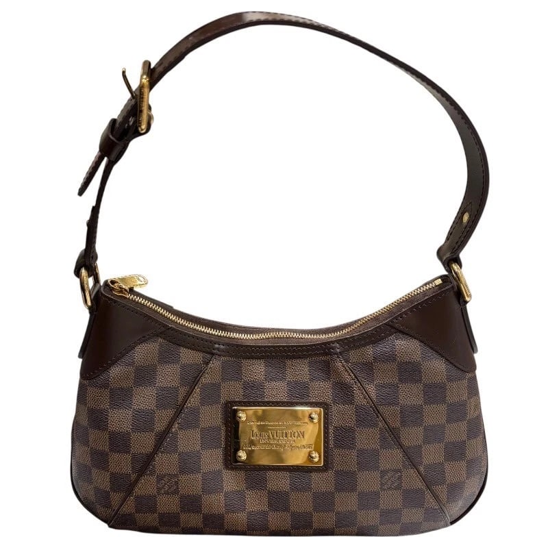 LOUIS VUITTON THAMES PM SHOULDER BAG: LOUIS VUITTON Thames PM Shoulder Bag Brand: LOUIS VUITTON Type: Shoulder Bag Material: Damier Color: Brown Size: W13.4 x H6.7x D2.2inch Shoulder:17.7inch Accessories: None Accessories Noti