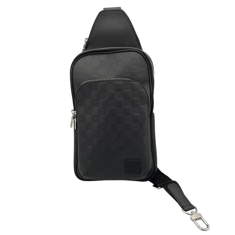 LOUIS VUITTON AVENUE SLING BAG BODY BAG: LOUIS VUITTON Avenue Sling Bag body bag Brand: LOUIS VUITTON Type: body bag Material: Damier Anfini Color: black Size: W7.9 x H12.2x D2.8inch Accessories: None Accessories Notice: When pur