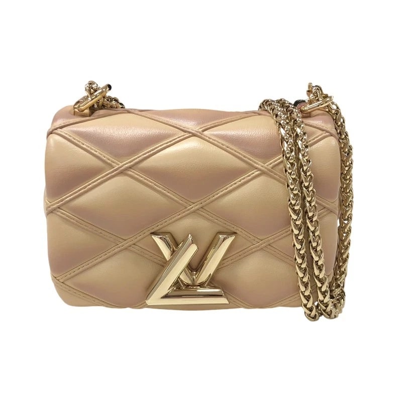 LOUIS VUITTON MALTAGE SHOULDER BAG: LOUIS VUITTON Maltage Shoulder Bag Brand: LOUIS VUITTON Type: Shoulder Bag Material: Lamb leather Color: Beige Gold Hardware Size: W5.9 x H3.9x D2.6inch Shoulder:25.6inch Accessories: None