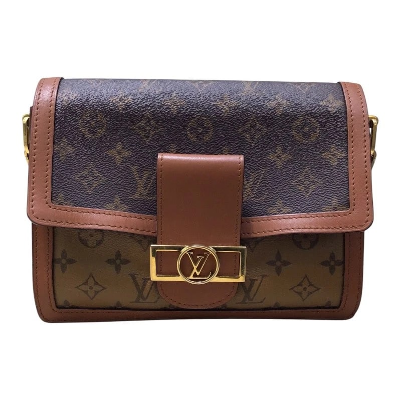 LOUIS VUITTON DAUPHINE MM SHOULDER BAG: LOUIS VUITTON Dauphine MM Shoulder Bag Brand: LOUIS VUITTON Type: Shoulder Bag Material: PVC leather Color: Monogram reverse Size: W9.4 x H7.1x D4.7inch Shoulder:22.0inch Accessories: None