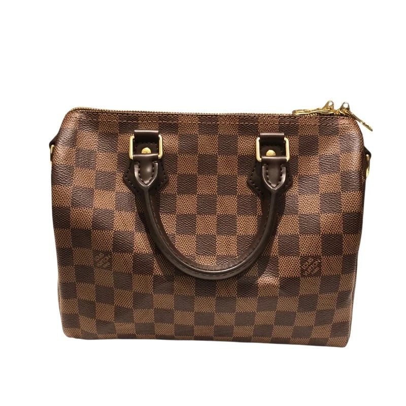 LOUIS VUITTON SPEEDY BANDRIERE 25 SHOULDER BAG: LOUIS VUITTON Speedy Bandriere 25 Shoulder Bag Brand: LOUIS VUITTON Type: Shoulder Bag Material: Damier Color: Damier Size: W9.8 x H7.9x D5.5inch Shoulder:46.9inch Accessories: None Access