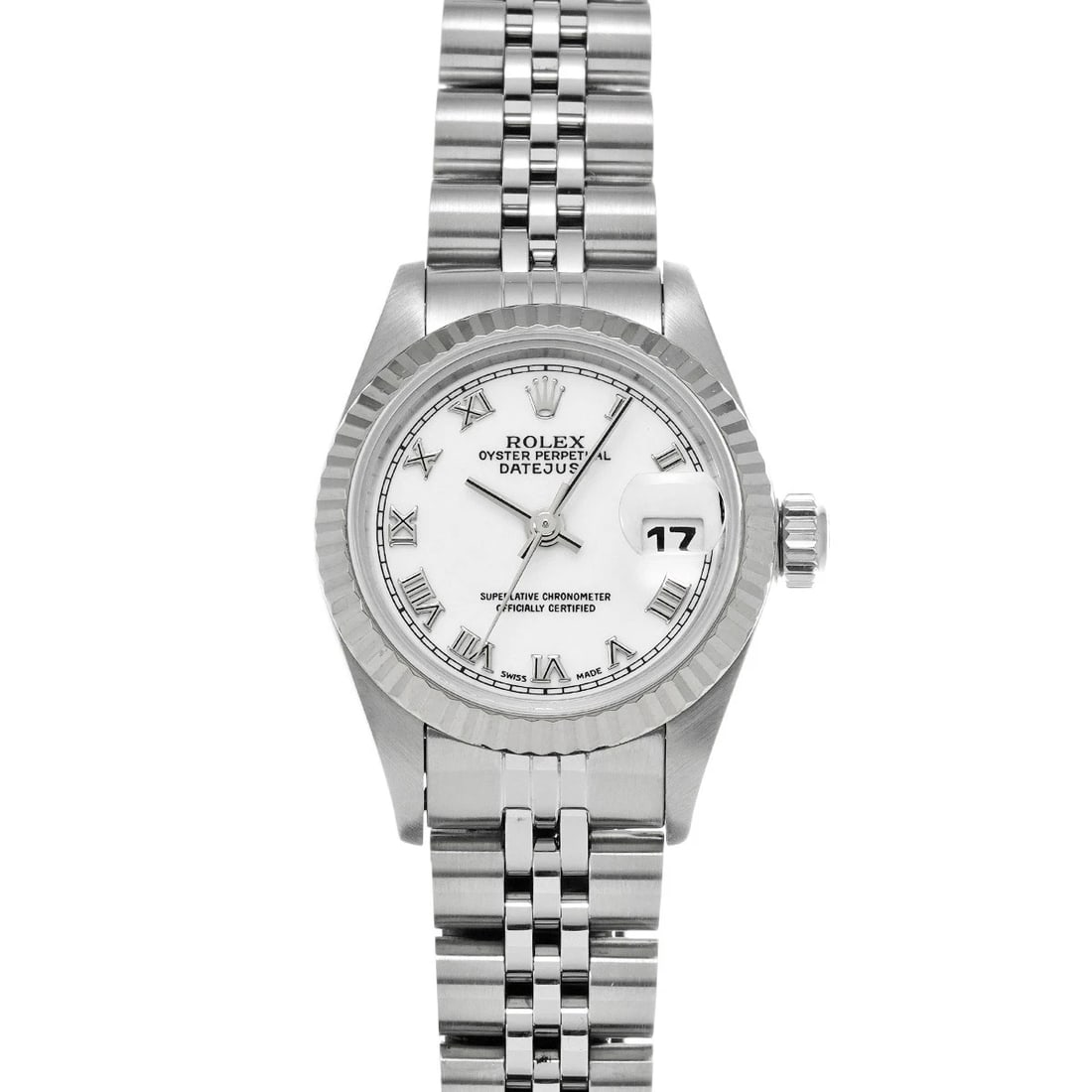 ROLEX DATEJUST WHITE WATCH: ROLEX Datejust white WATCH Brand: ROLEX Type: Wristwatch Material: Band Material Stainless steel, Case Material Stainless steel Color: Dial Color white Size: Case H/about 26mm W/about 26mm D/about