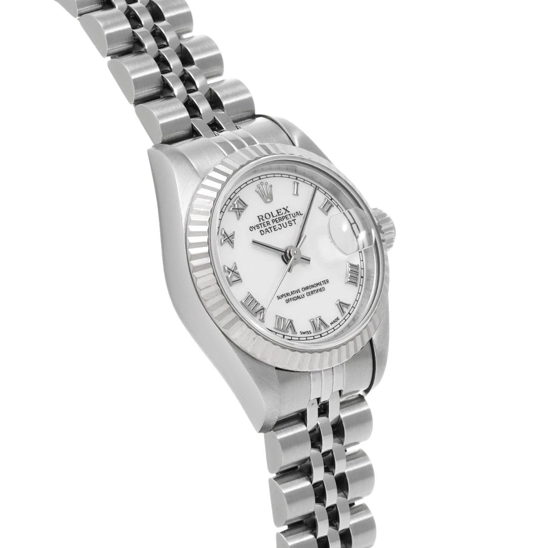 ROLEX DATEJUST WHITE WATCH - 3