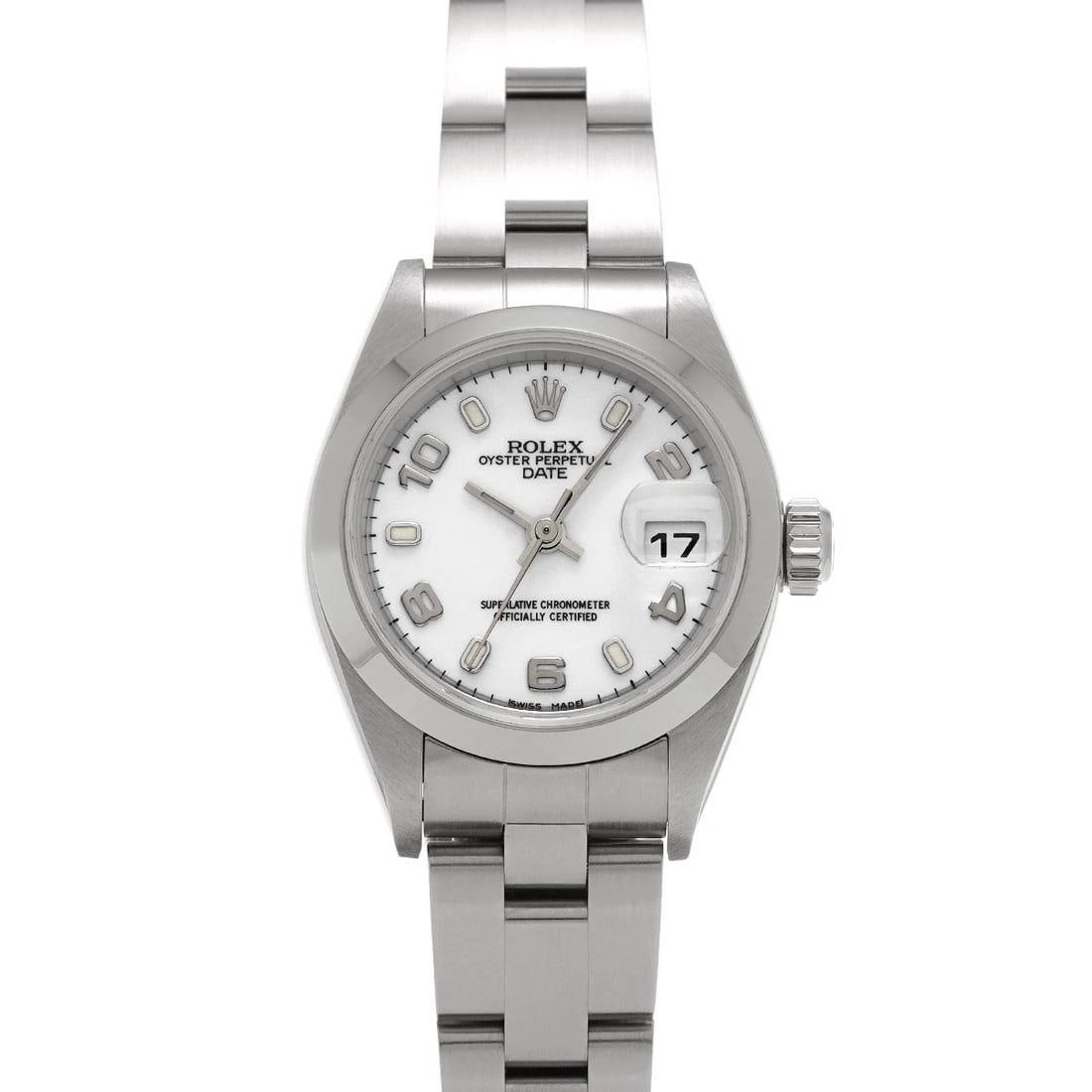 ROLEX OYSTER PERPETUAL WHITE WATCH (1 of 4)