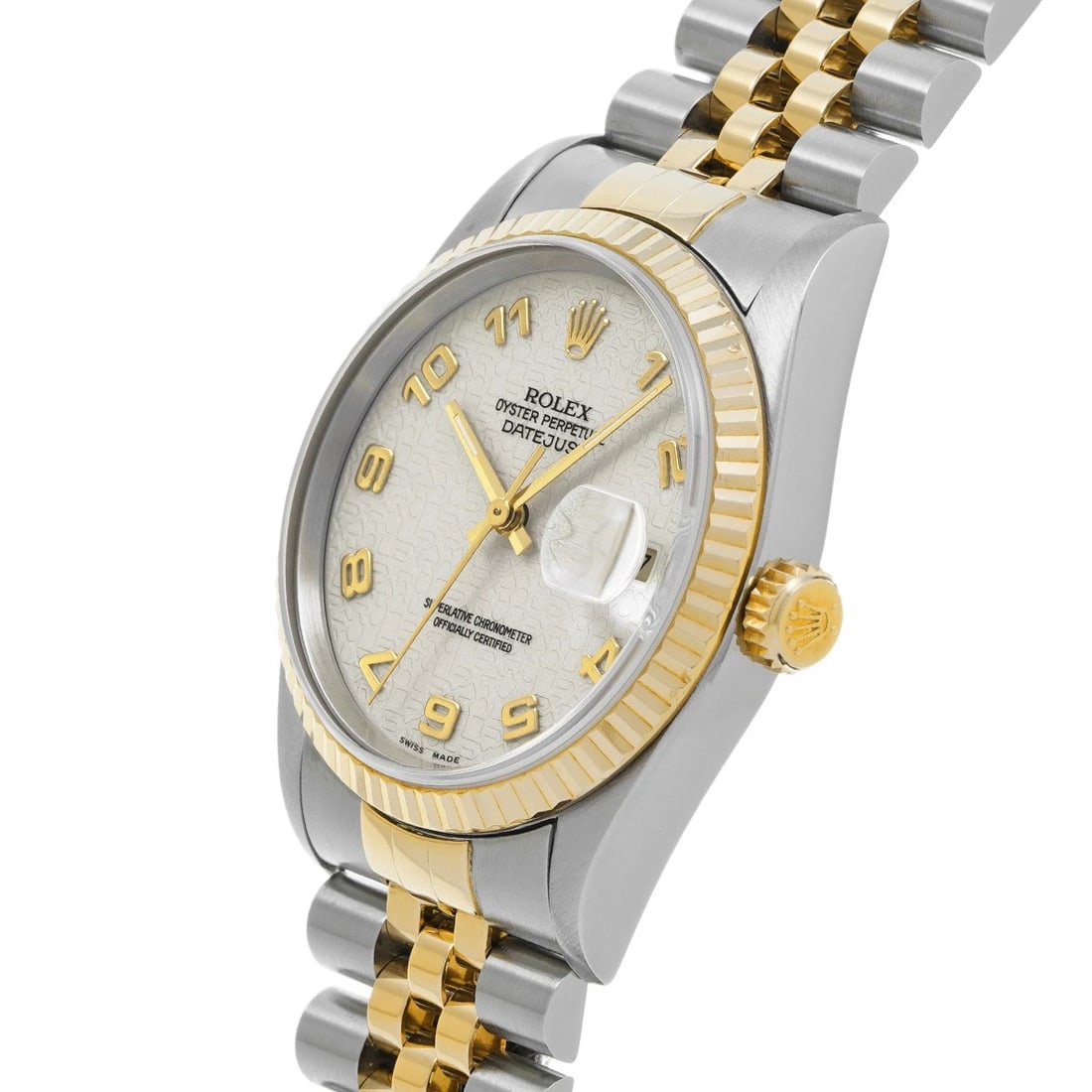 ROLEX DATEJUST IVORY COMPUTER WATCH - 2