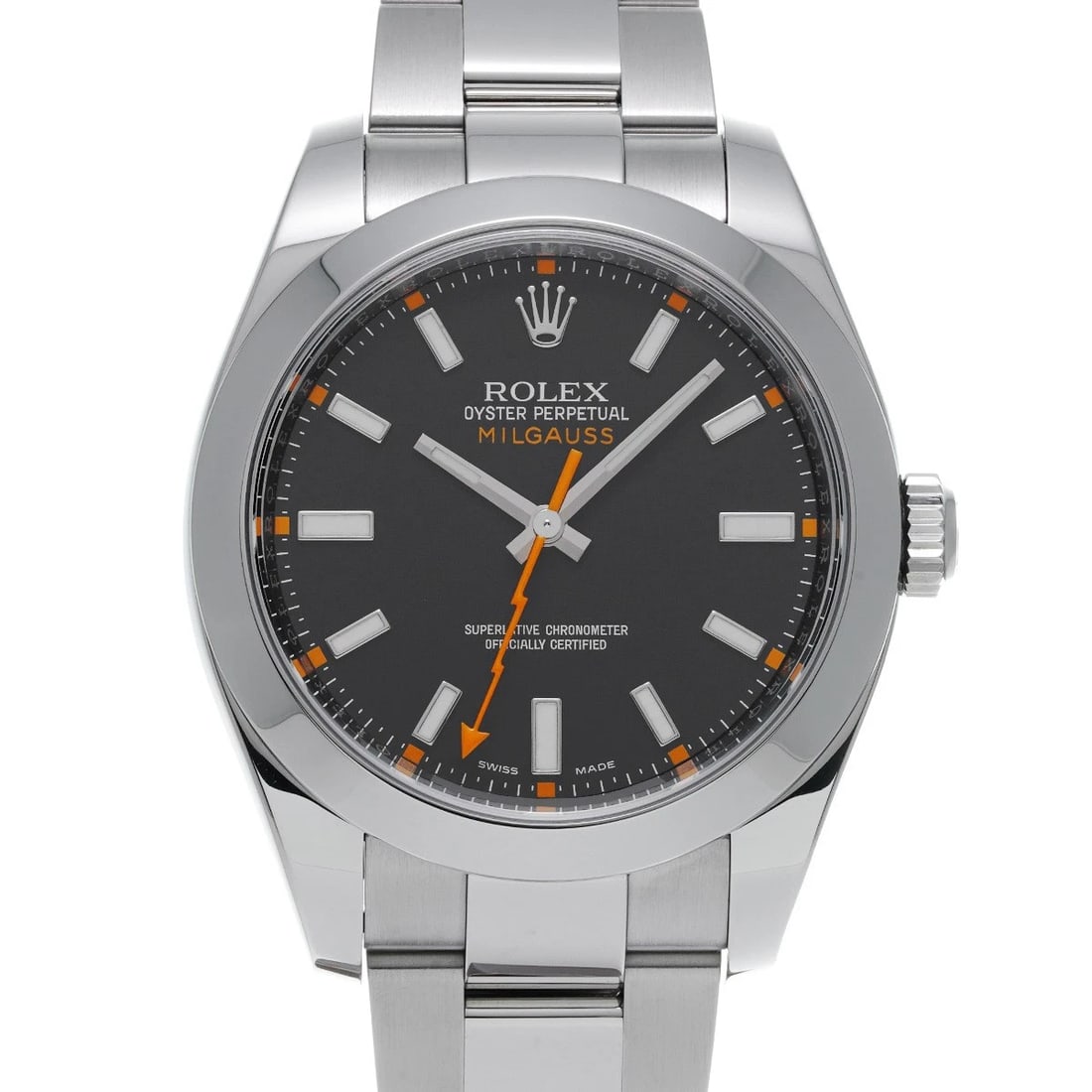 ROLEX MILGAUSS BLACK WATCH: ROLEX Milgauss black WATCH Brand: ROLEX Type: Wristwatch Material: Band Material Stainless steel, Case Material Stainless steel Color: Dial Color black Size: Case H/about 40mm W/about 40mm D/about