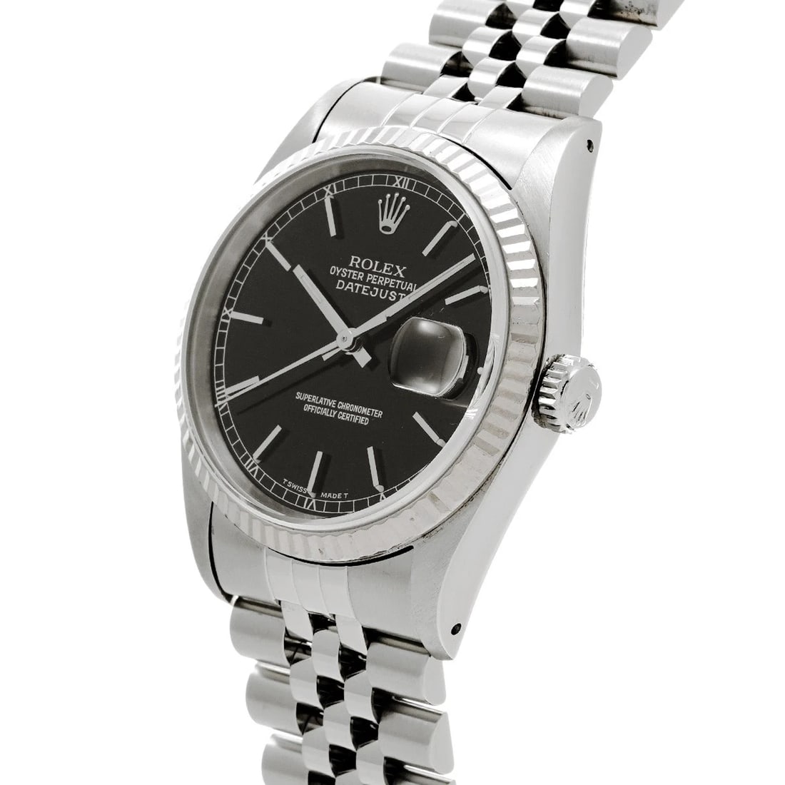 ROLEX DATEJUST BLACK WATCH - 2