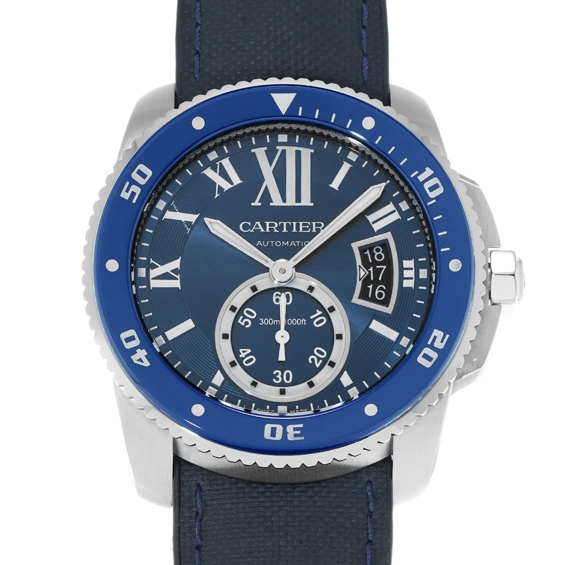 CARTIER CALIBER DIVER BLUE WATCH (1 of 4)