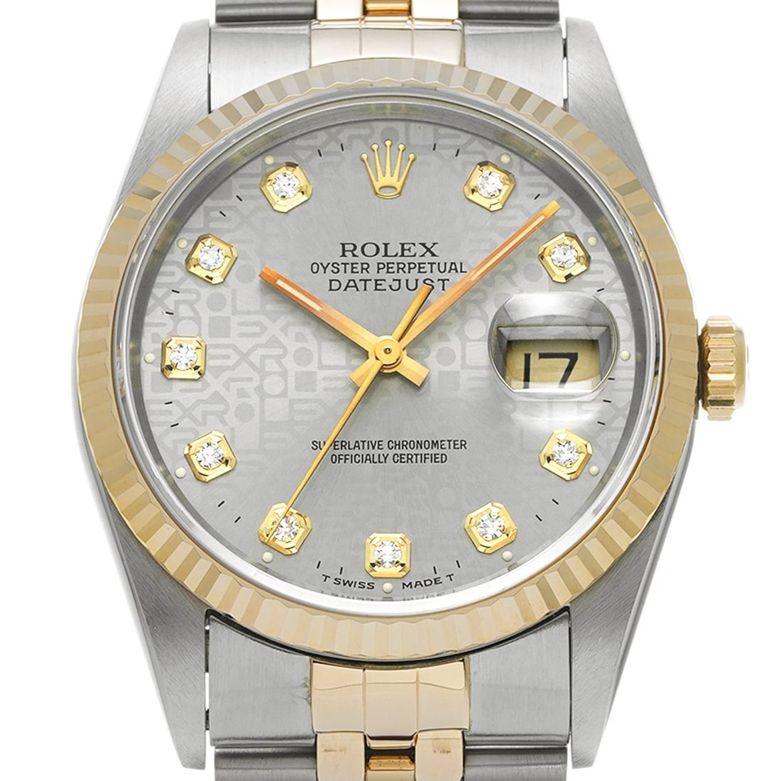 ROLEX DATEJUST GRAY COMPUTER DIAMOND WATCH - 4