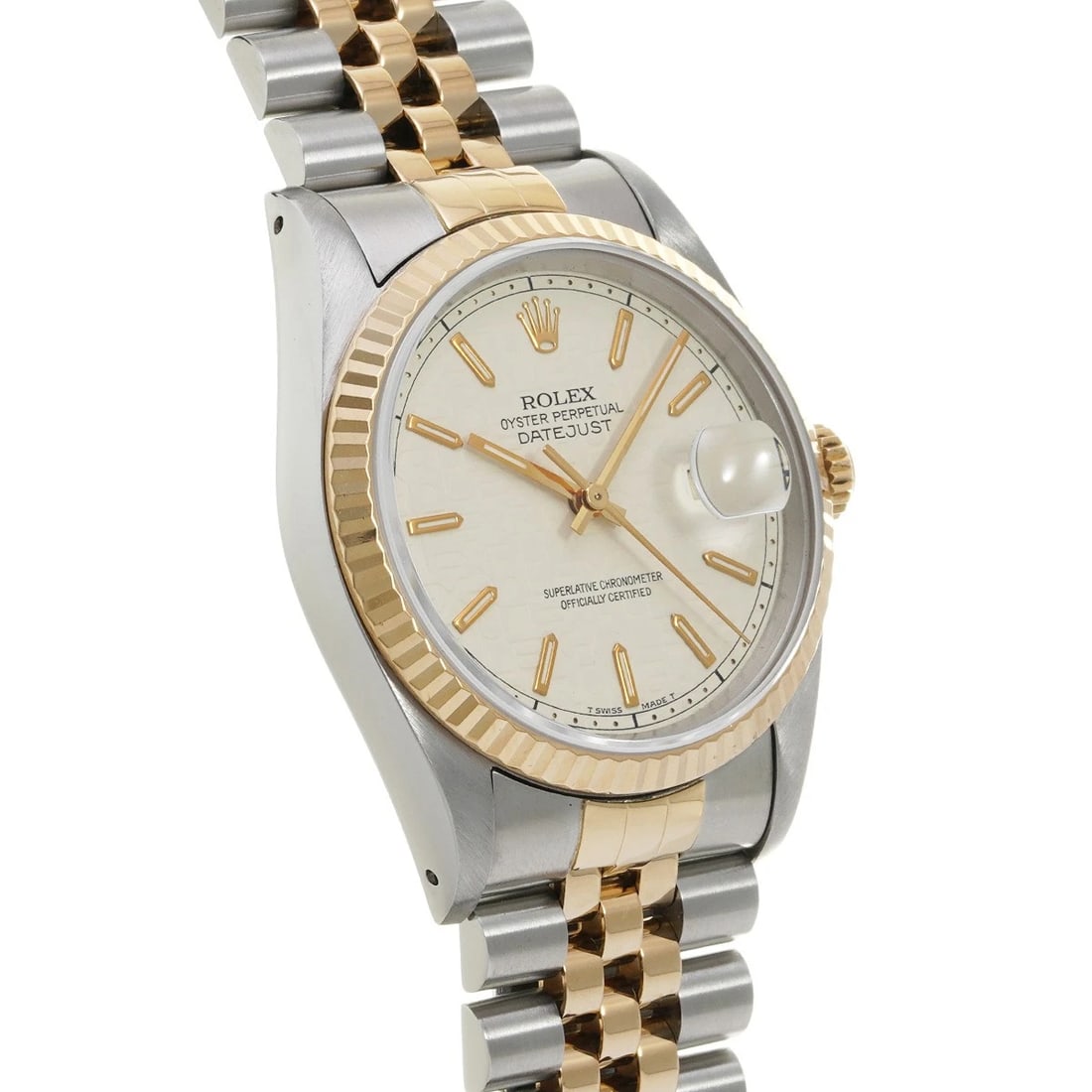ROLEX DATEJUST IVORY COMPUTER WATCH - 3
