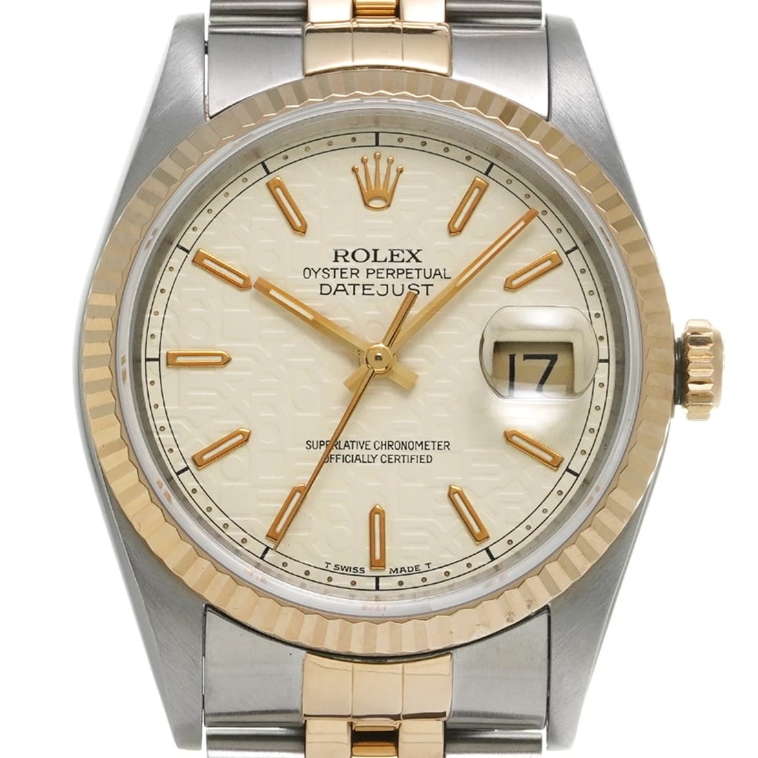 ROLEX DATEJUST IVORY COMPUTER WATCH - 4