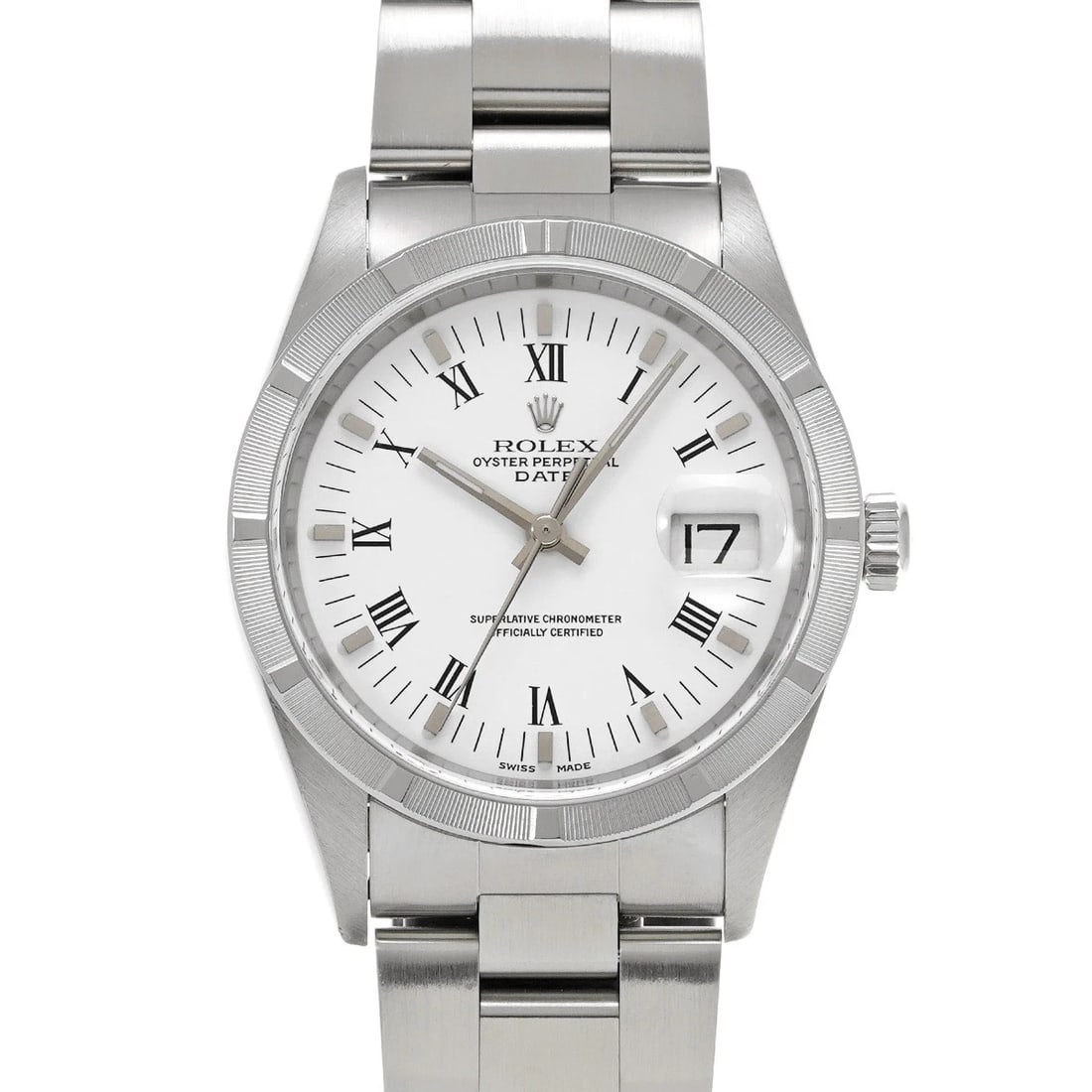 ROLEX OYSTER PERPETUAL WHITE WATCH: ROLEX Oyster Perpetual white WATCH Brand: ROLEX Type: Wristwatch Material: Band Material Stainless steel, Case Material Stainless steel Color: Dial Color white Size: Case H/about 34mm W/about 34mm
