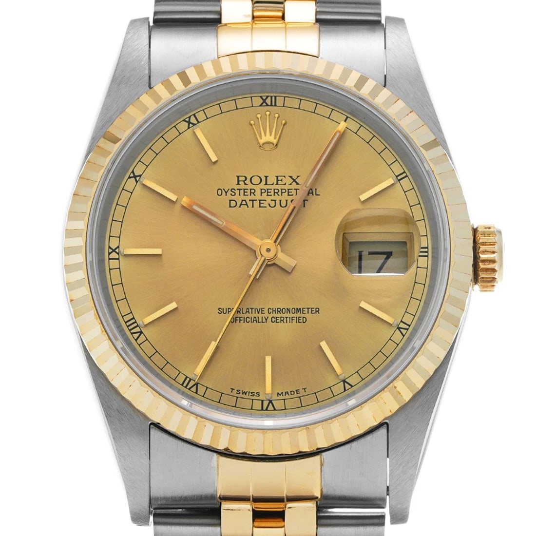 ROLEX DATEJUST CHAMPAGNE WATCH - 4