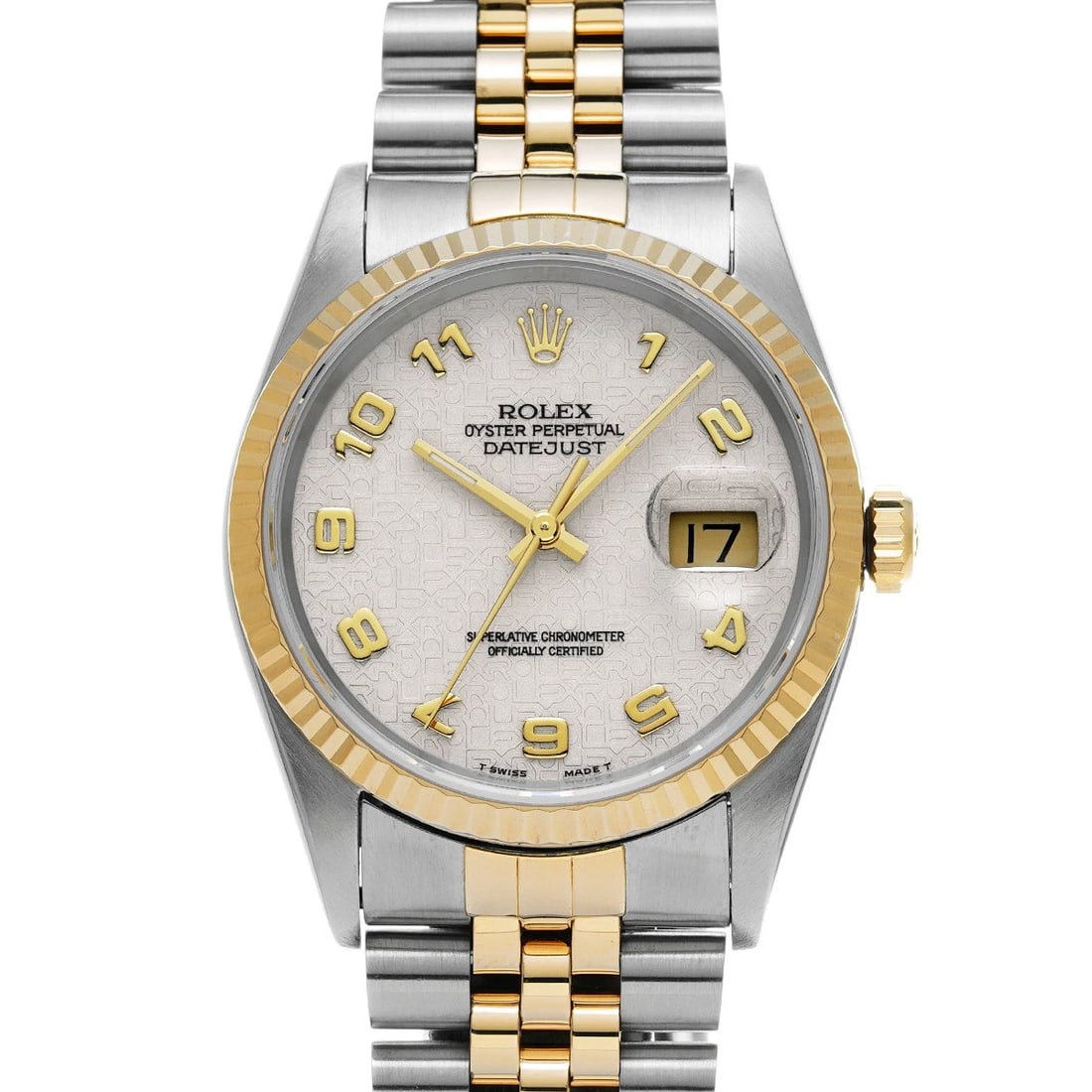 ROLEX DATEJUST IVORY COMPUTER WATCH: ROLEX Datejust Ivory Computer WATCH Brand: ROLEX Type: Wristwatch Material: Band Material Stainless steel/Yellow Gold, Case Material Stainless steel Color: Dial Color Ivory Computer Size: Case