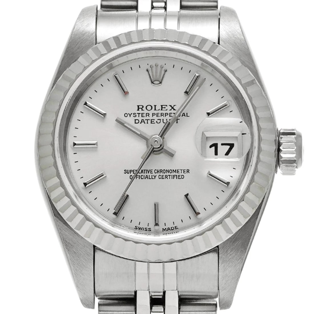 ROLEX DATEJUST SILVER WATCH - 4