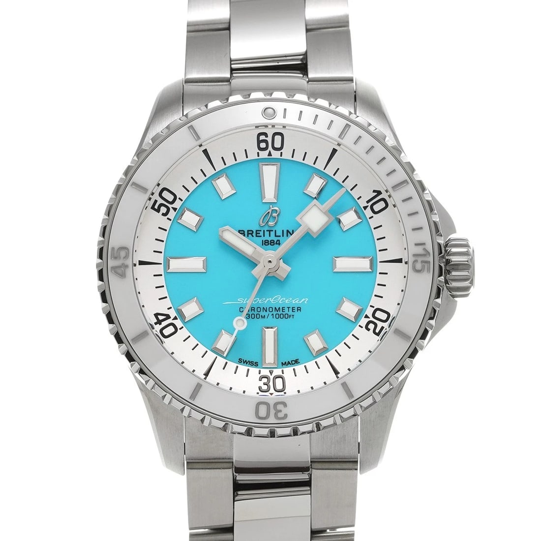 BREITLING SUPEROCEAN TURQUOISE WATCH (1 of 4)