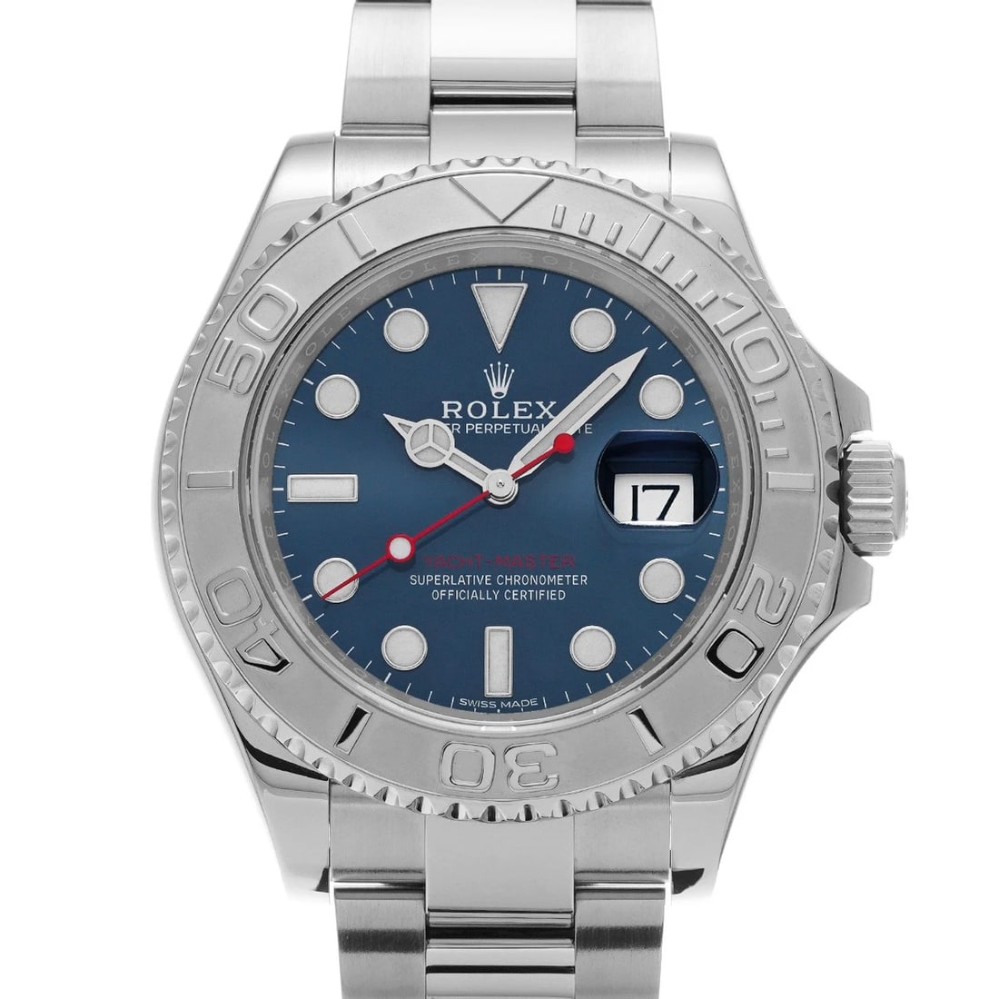 ROLEX YACHT MASTER BLUE WATCH: ROLEX Yacht Master blue WATCH Brand: ROLEX Type: Wristwatch Material: Band Material Stainless steel, Case Material Stainless steel Color: Dial Color blue Size: Case H/about 40mm W/about 40mm
