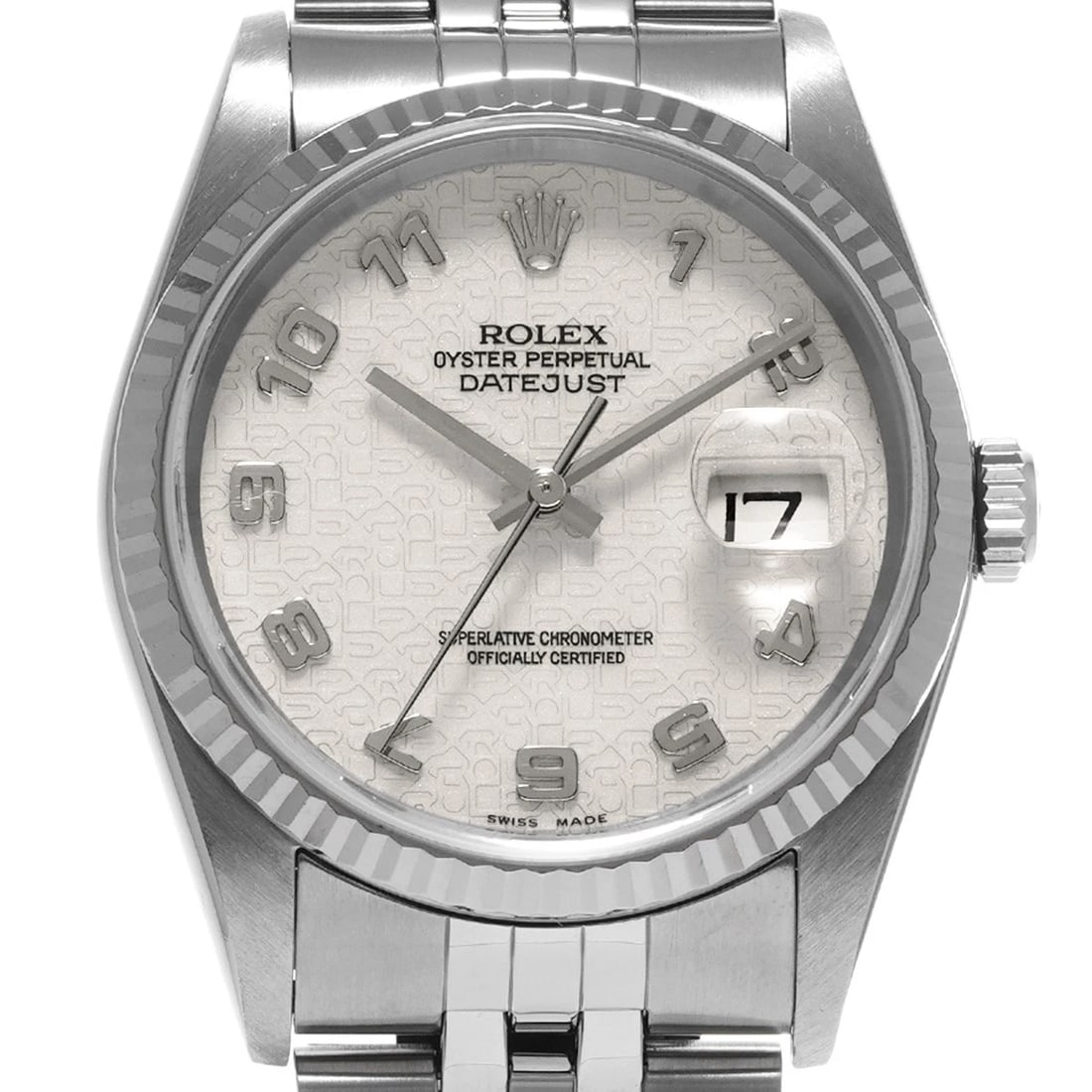 ROLEX DATEJUST IVORY COMPUTER WATCH - 4