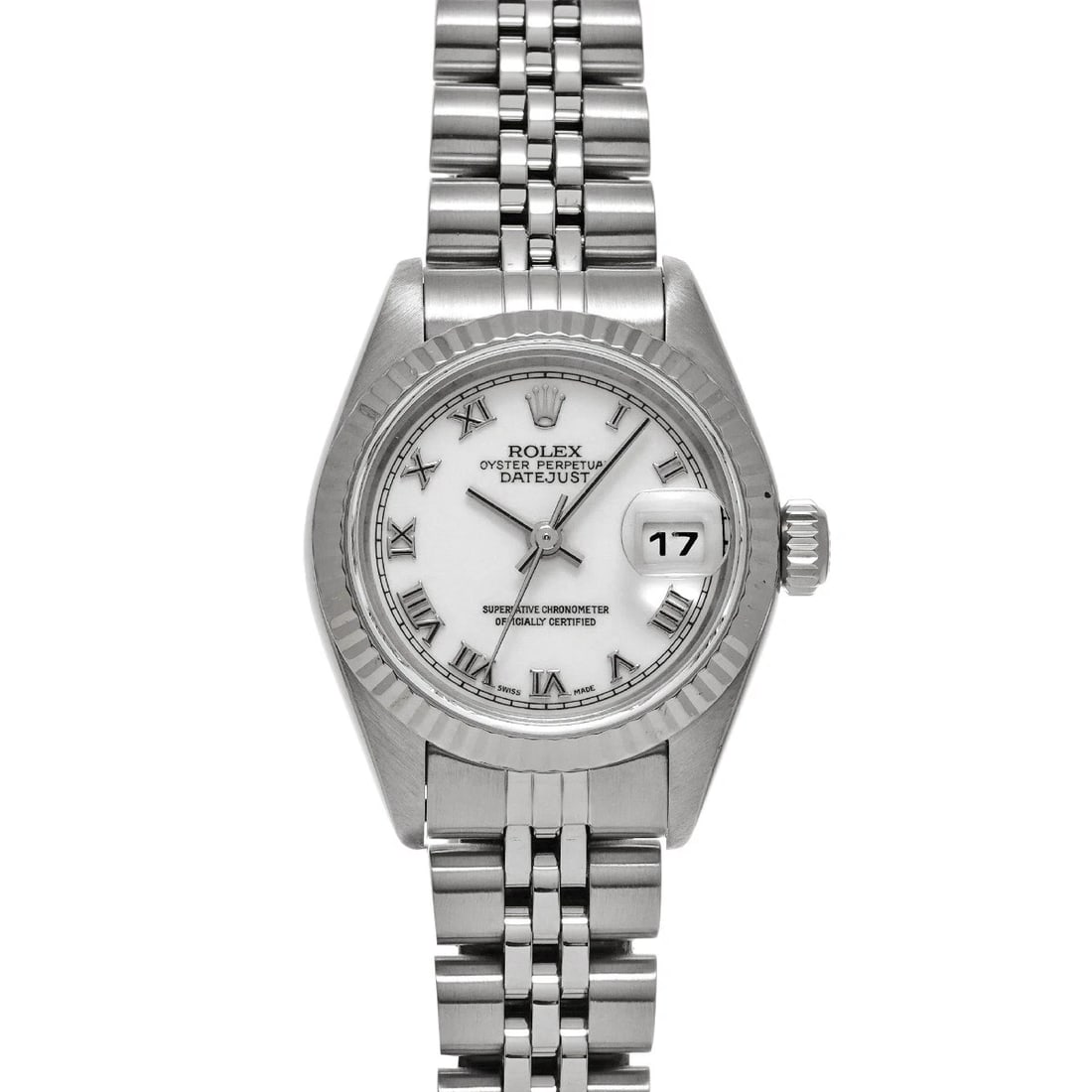 ROLEX DATEJUST WHITE WATCH: ROLEX Datejust white WATCH Brand: ROLEX Type: Wristwatch Material: Band Material Stainless steel, Case Material Stainless steel Color: Dial Color white Size: Case H/about 26mm W/about 26mm D/about
