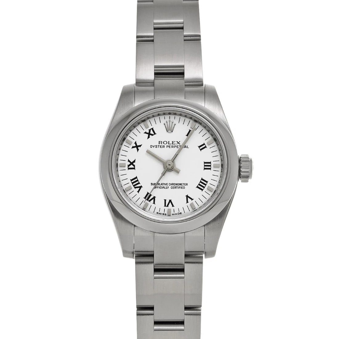 ROLEX OYSTER PERPETUAL WHITE WATCH (1 of 4)