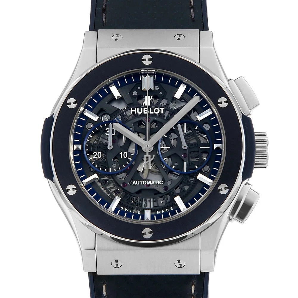 HUBLOT CLASSIC FUSION MASAHIRO TANAKA MODEL WATCH: HUBLOT Classic Fusion Masahiro Tanaka model, Watch Brand: HUBLOT Type: Wrist watch Material: Band Material Carbon Rubber, Case Material Titanium Color: Dial Color Skeleton Size: Band Size NONE, Ca
