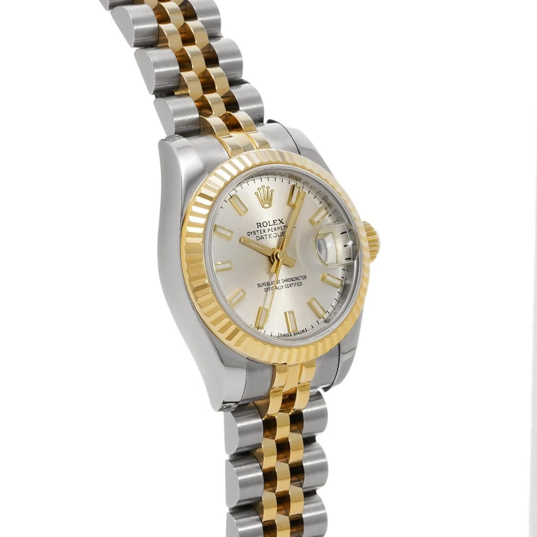 ROLEX DATEJUST SILVER WATCH - 3