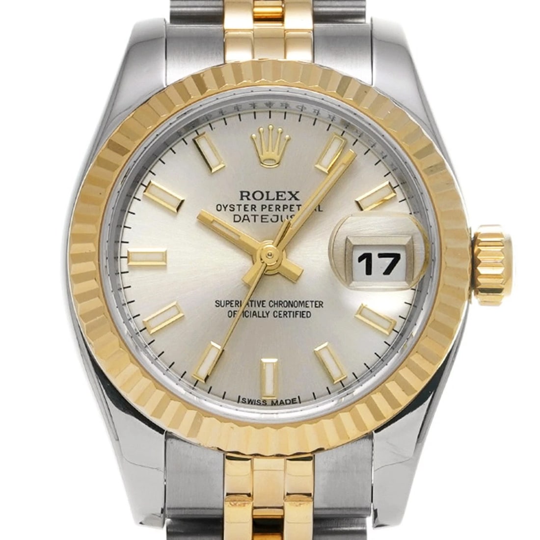 ROLEX DATEJUST SILVER WATCH - 4