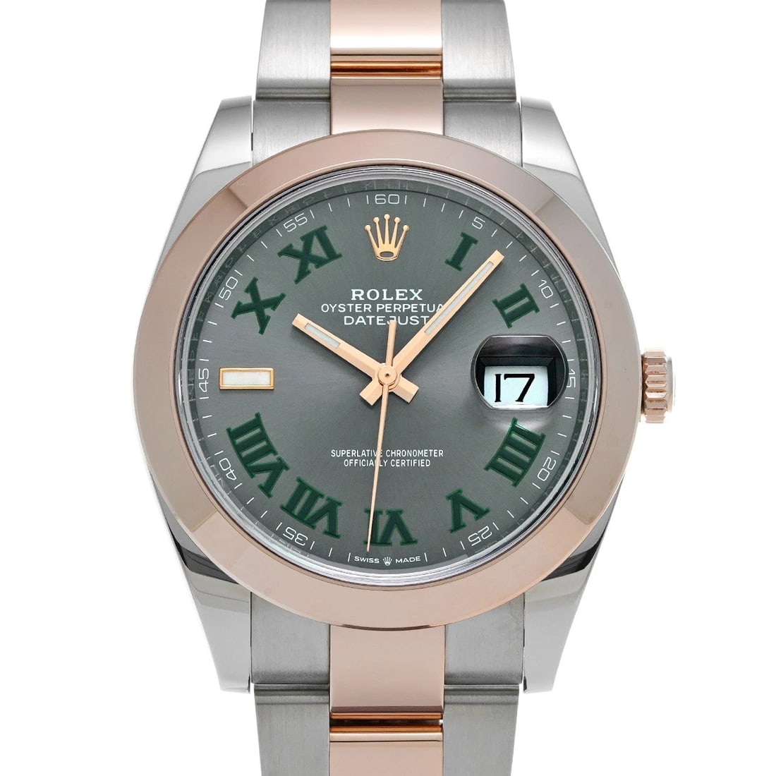 ROLEX DATEJUST SLATE WATCH: ROLEX Datejust slate WATCH Brand: ROLEX Type: Wristwatch Material: Band Material Stainless steel/Everrose gold, Case Material Stainless steel Color: Dial Color slate Size: Case H/about 41mm W/abou