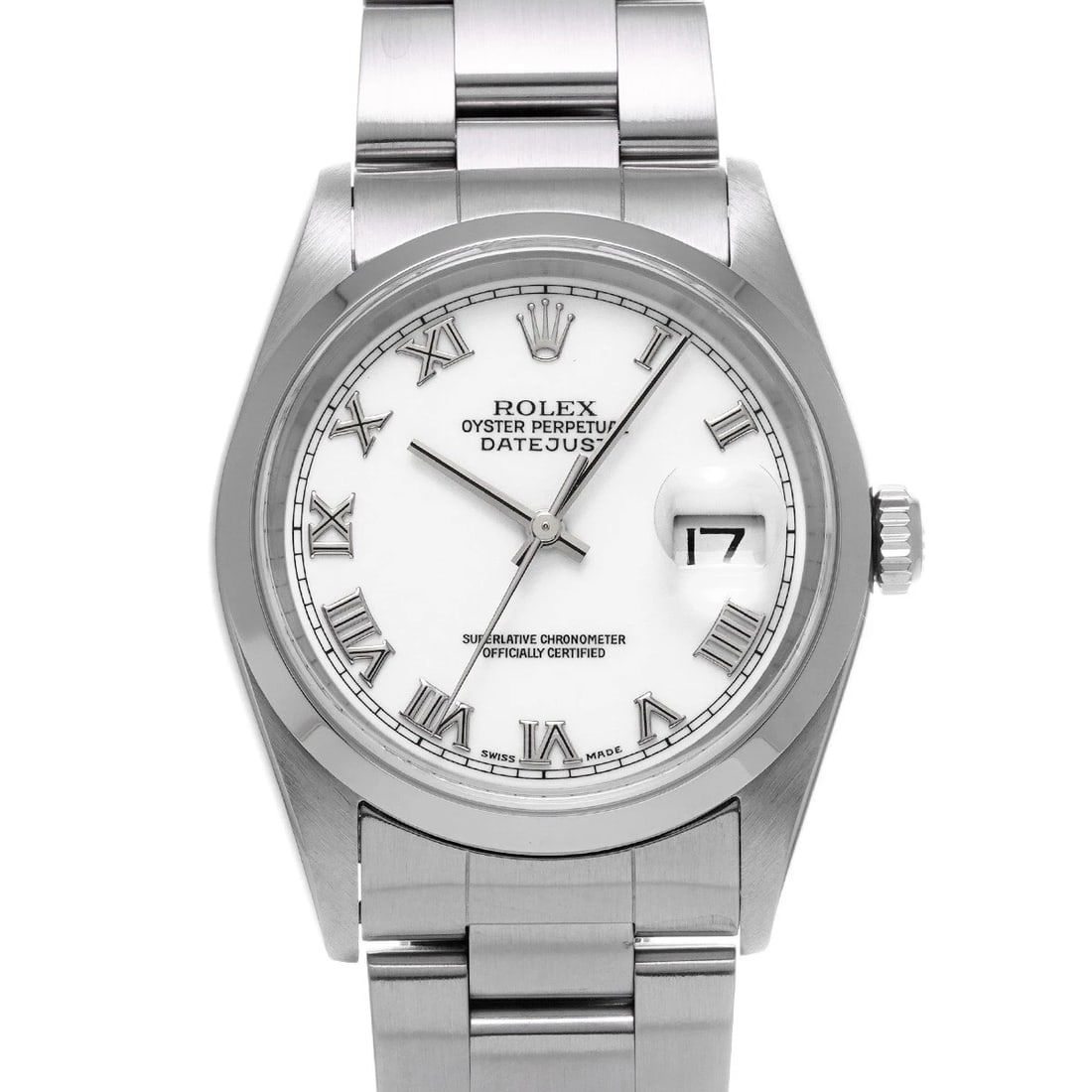 ROLEX DATEJUST WHITE WATCH: ROLEX Datejust white WATCH Brand: ROLEX Type: Wristwatch Material: Band Material Stainless steel, Case Material Stainless steel Color: Dial Color white Size: Case H/about 36mm W/about 36mm D/about