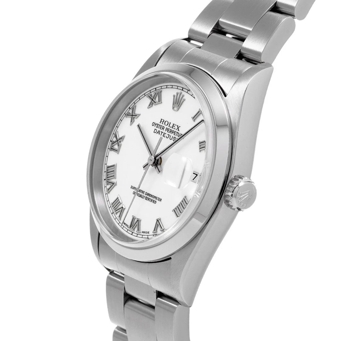 ROLEX DATEJUST WHITE WATCH - 2