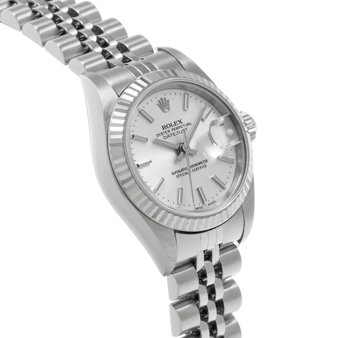 ROLEX DATEJUST SILVER WATCH - 3
