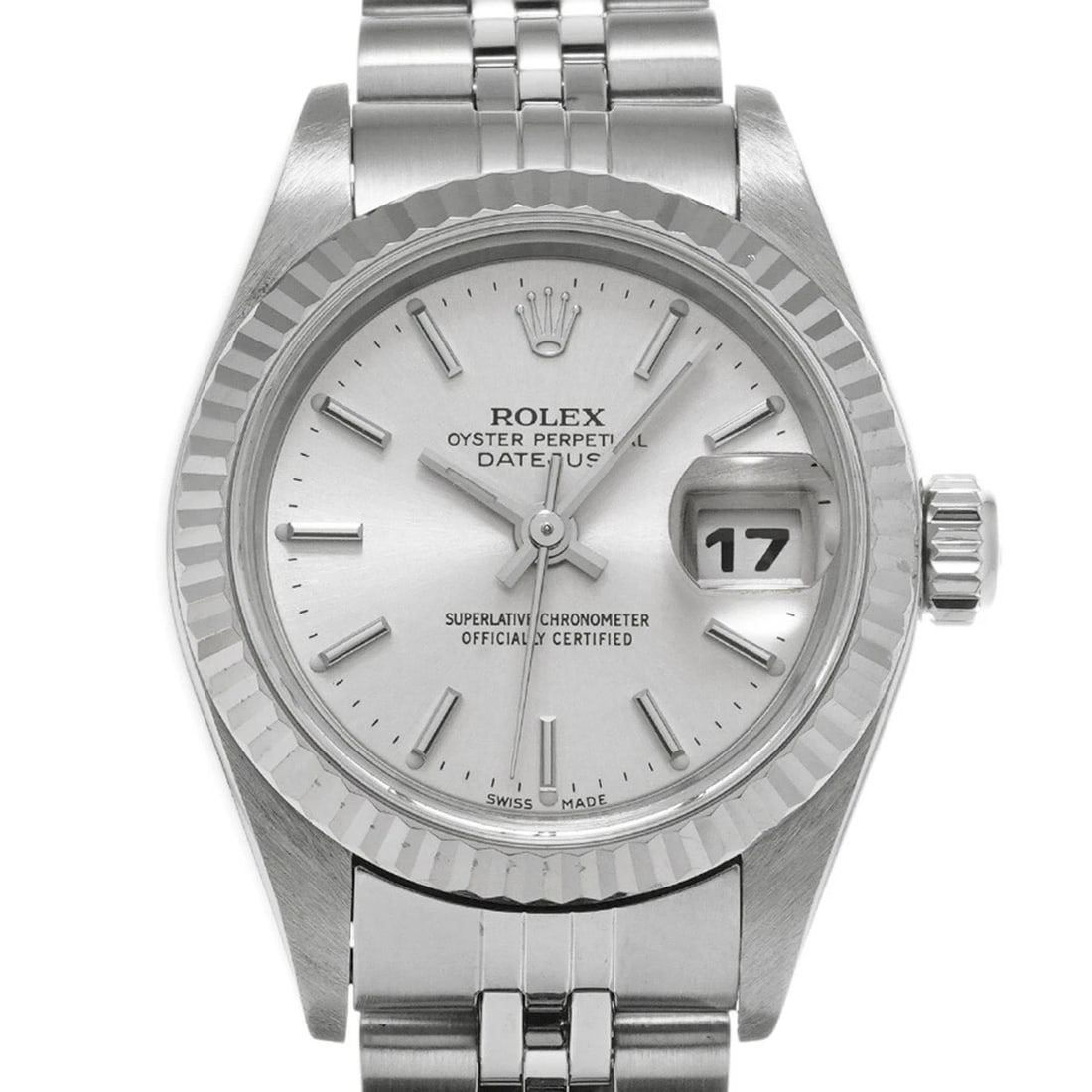 ROLEX DATEJUST SILVER WATCH - 4