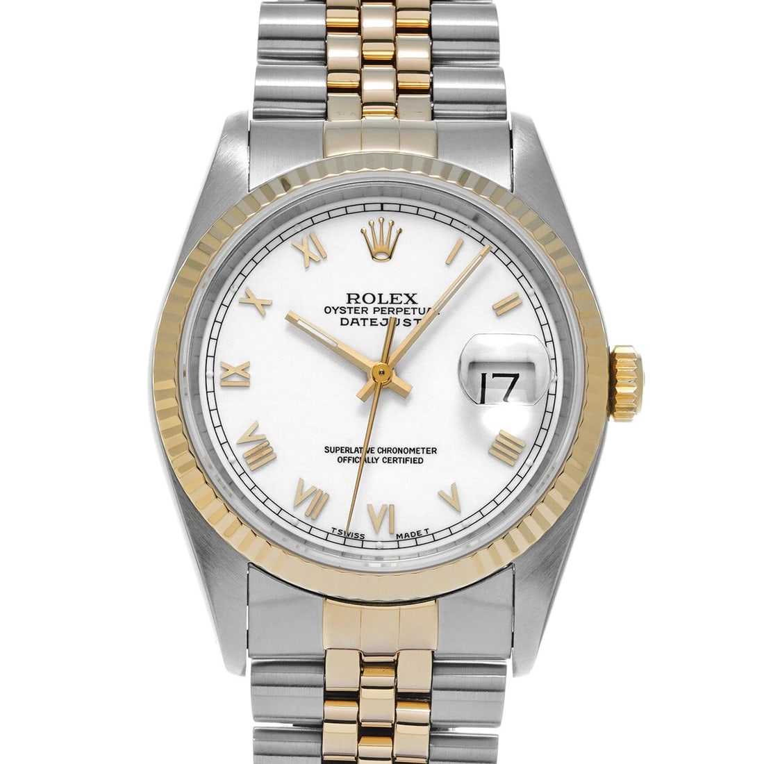 ROLEX DATEJUST WHITE WATCH (1 of 4)