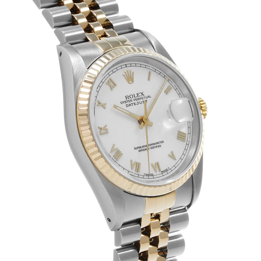 ROLEX DATEJUST WHITE WATCH - 3