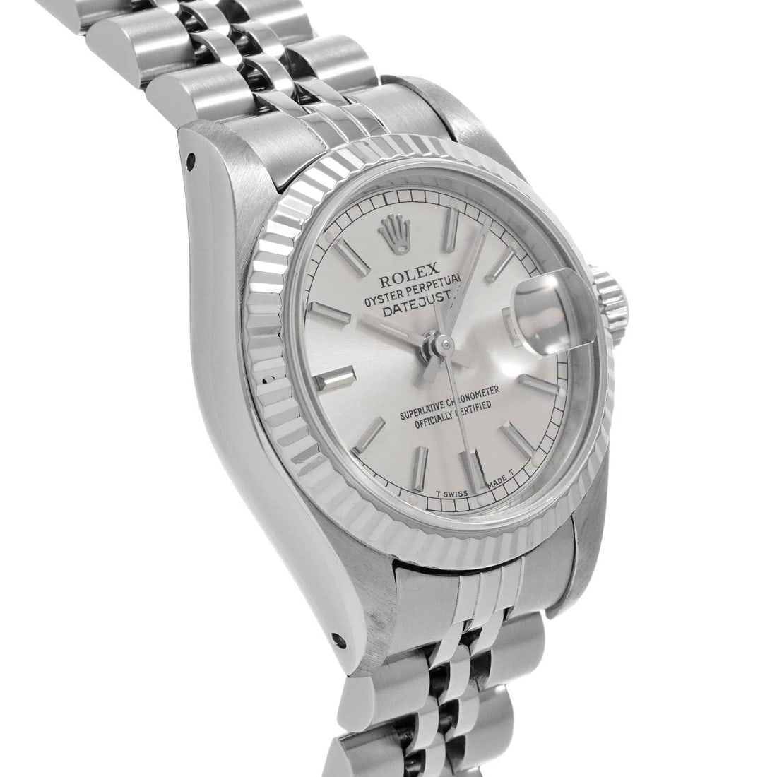 ROLEX DATEJUST SILVER WATCH - 3