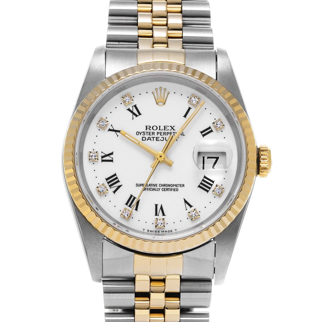 ROLEX DATEJUST WHITE DIAMOND WATCH (1 of 4)