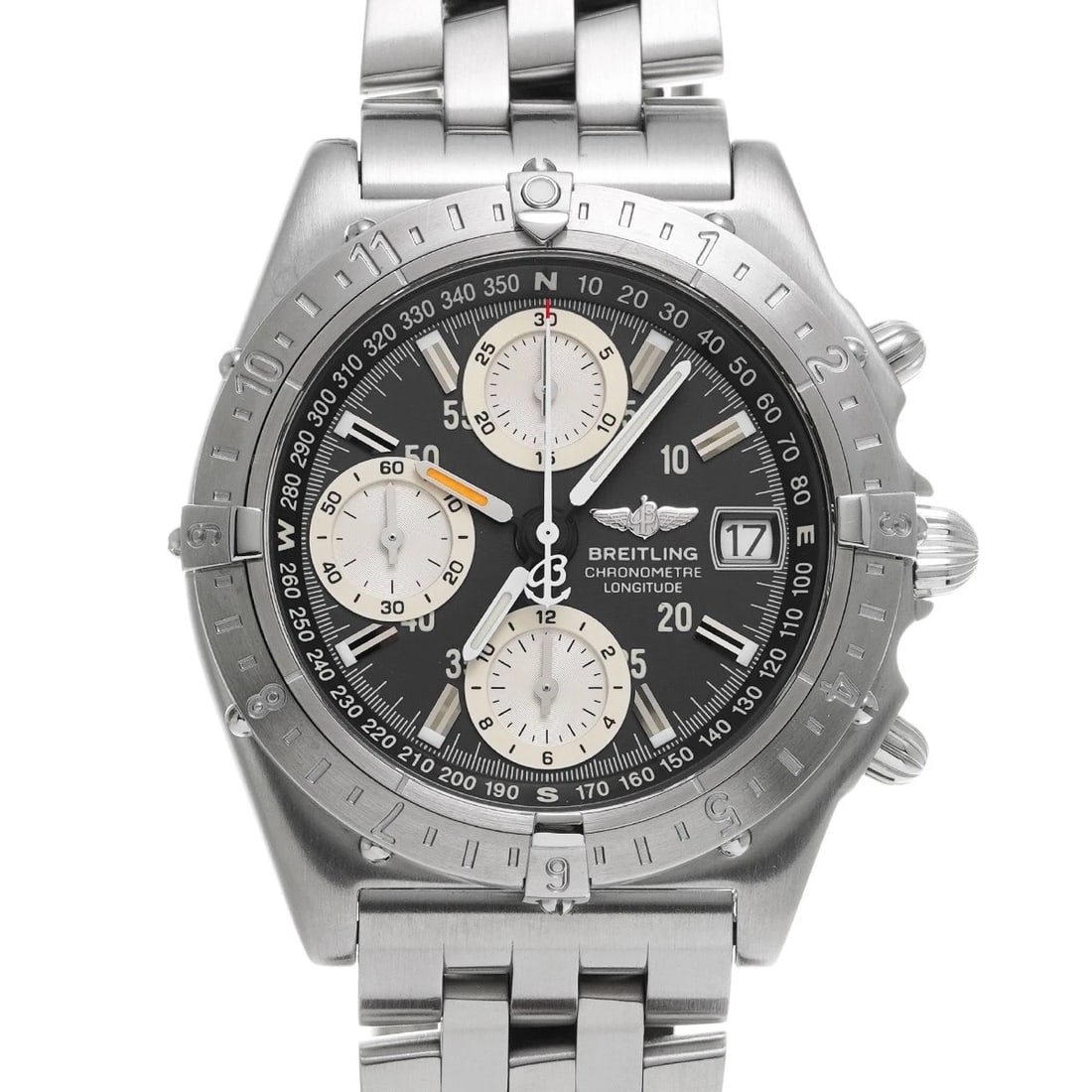 BREITLING CHRONOMAT LONGITUDE GRAY IVORY WATCH (1 of 4)