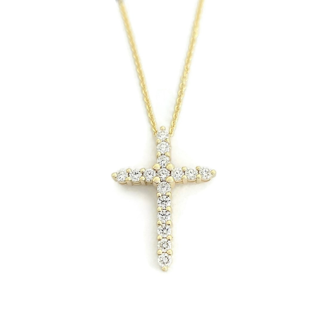 DIAMOND CROSS PENDANT NECKLACE 14K (1 of 3)