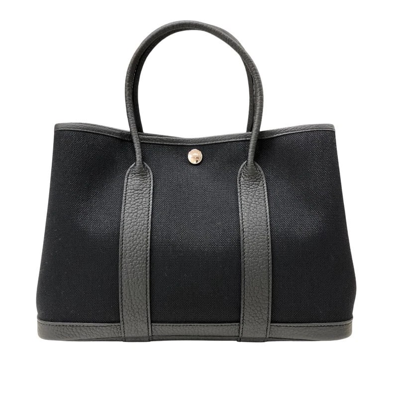 HERMES GARDEN PARTY TPM TOTE BAG: HERMES Garden party TPM Tote Bag Brand: HERMES Type: Tote Bag Material: Toile Negonda Color: Black SilverHardware Size: W11.8 x H8.3x D5.1inch Accessories: None Accessories Notice: When pu