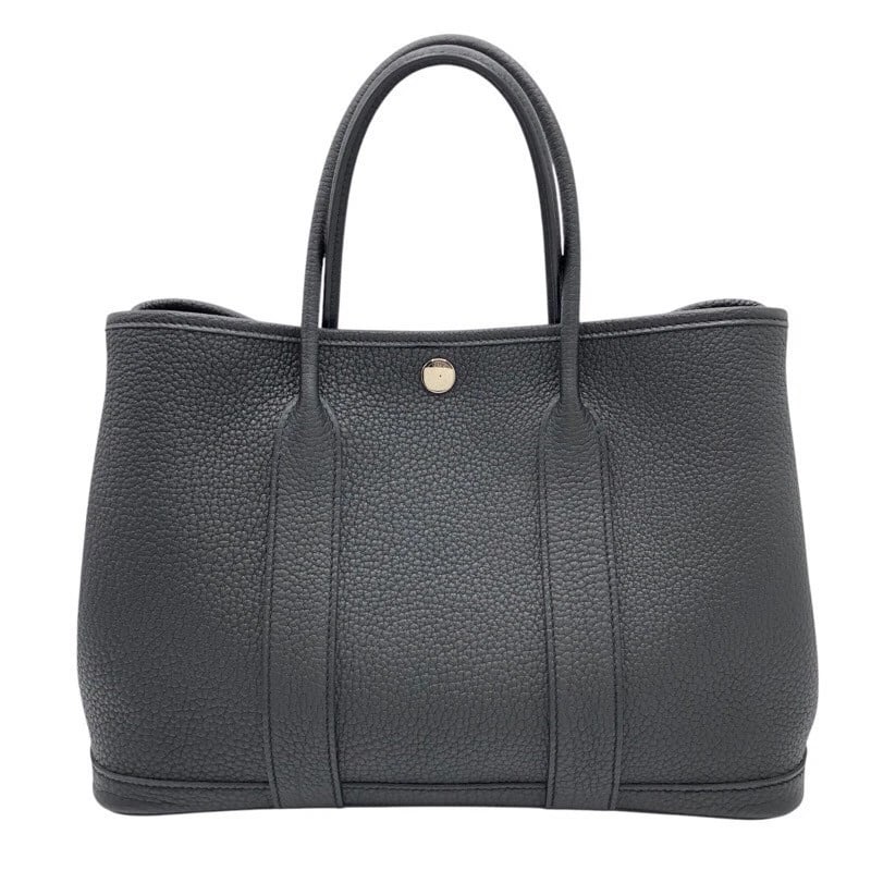 HERMES GARDEN PARTY TPM HANDBAG: HERMES Garden party TPM Handbag Brand: HERMES Type: Handbag Material: Negonda Color: black Size: W11.8 x H7.9x D5.5inch Accessories: None Accessories Notice: When purchasing pre-owned good